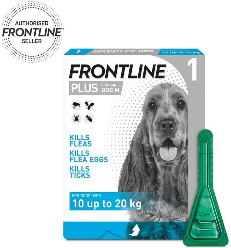 FRONTLINE Spot On Plus Flea, Lice, and Tick Treatment for Cats and Dogs - Effective Flea Elimination Solution