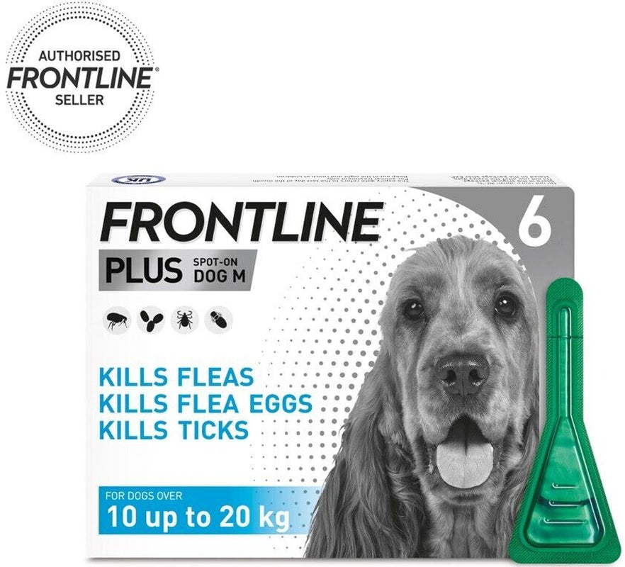 FRONTLINE Spot On Plus Flea, Lice, and Tick Treatment for Cats and Dogs - Effective Flea Elimination Solution