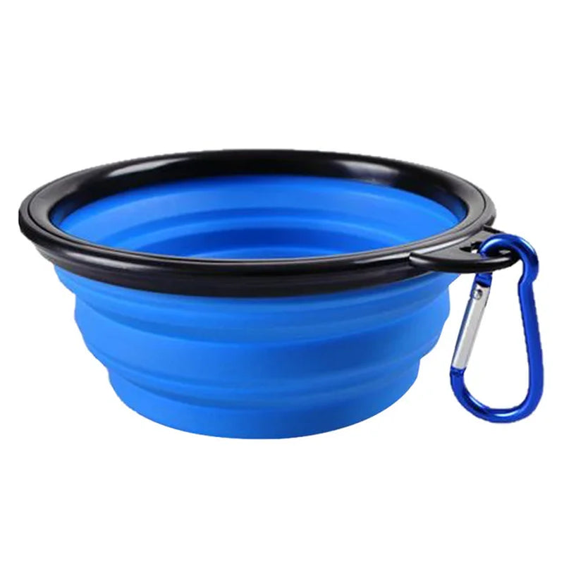 Collapsible Pet Silicone Dog Food /Water Bowl 