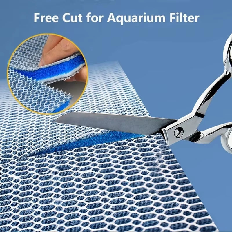 Aquarium 8D Sponge Filter Cotton Denitrifier Accessories Fish Tank Foam Agent Improved 8 Layer Non Gel Filter Pad