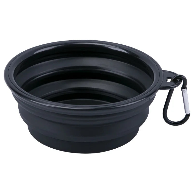 Collapsible Pet Silicone Dog Food /Water Bowl 