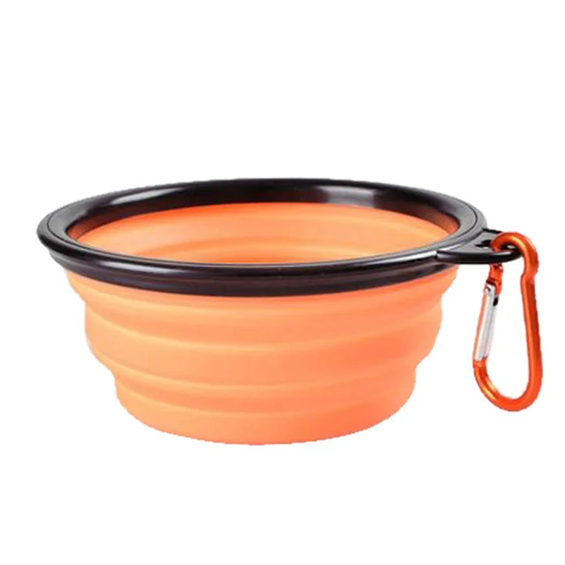 Collapsible Pet Silicone Dog Food /Water Bowl 