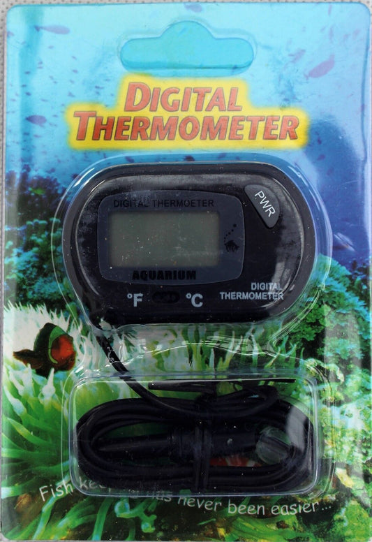 LCD DIGITAL FISH AQUARIUM WATER TANK WINDOW THERMOMETER NEW C& F