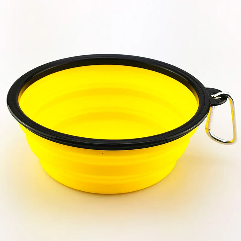 Collapsible Pet Silicone Dog Food /Water Bowl 