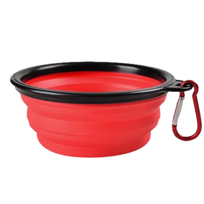 Collapsible Pet Silicone Dog Food /Water Bowl 