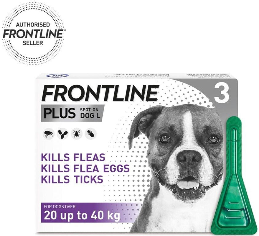 FRONTLINE Spot On Plus Flea, Lice, and Tick Treatment for Cats and Dogs - Effective Flea Elimination Solution