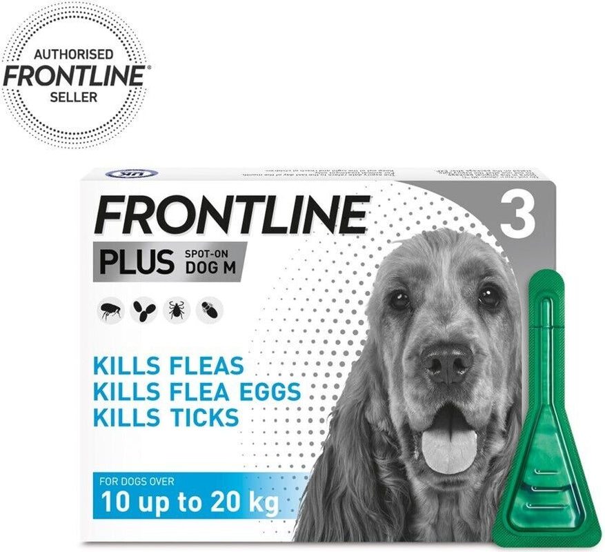 FRONTLINE Spot On Plus Flea, Lice, and Tick Treatment for Cats and Dogs - Effective Flea Elimination Solution