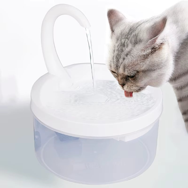 New 2L Pet Cat Water Fountain USB Automatic Dog Drinking Fountain with LED Light Drinker Feeder Pet Drinking Fountain Dispenser