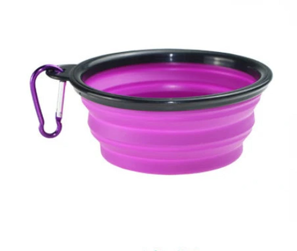 Collapsible Pet Silicone Dog Food /Water Bowl 