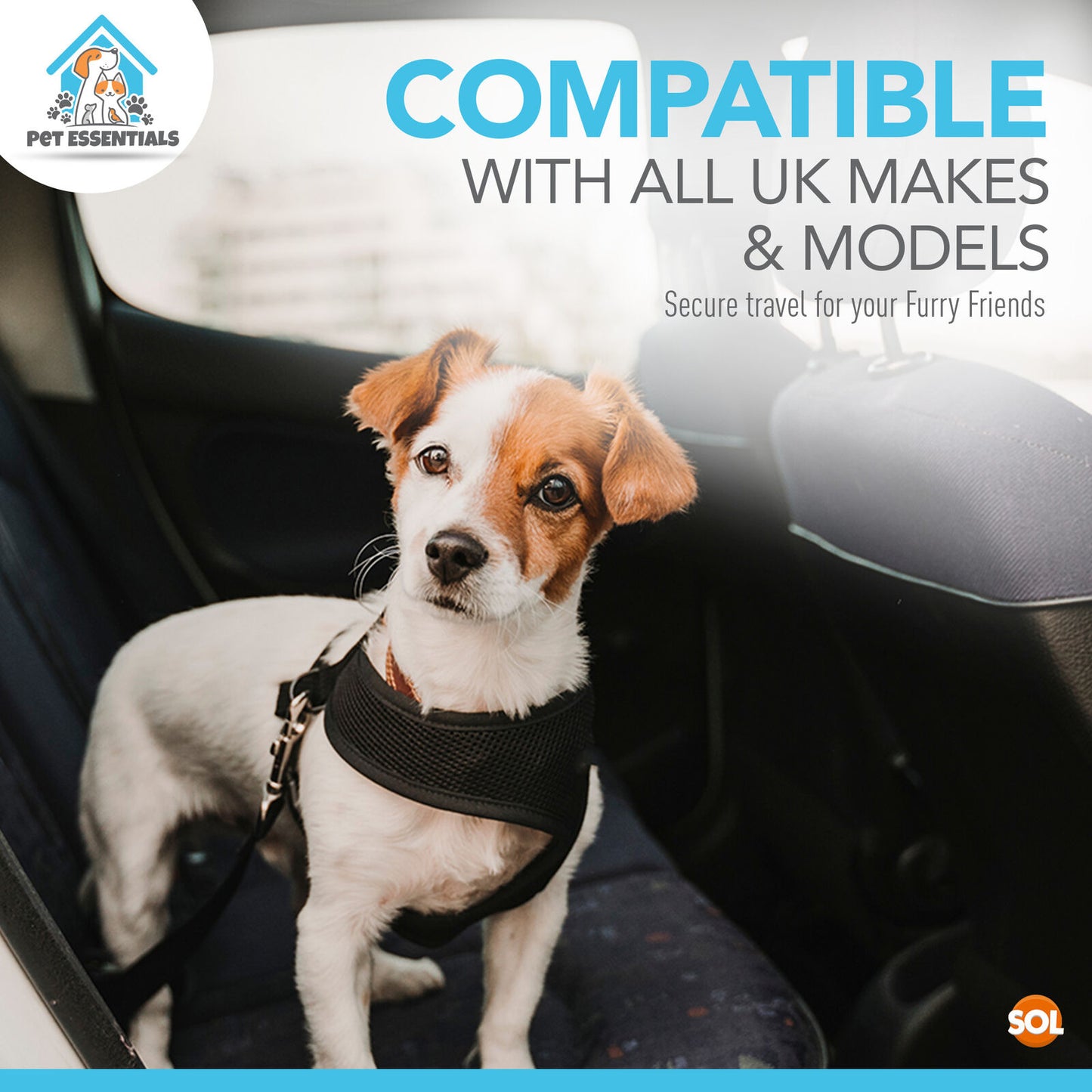 Adjustable Dog SEAT BELT Safety Harnesses 