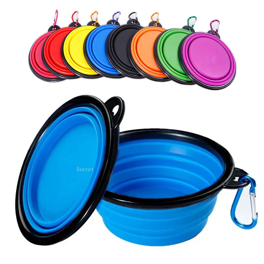 Collapsible Pet Silicone Dog Food /Water Bowl 